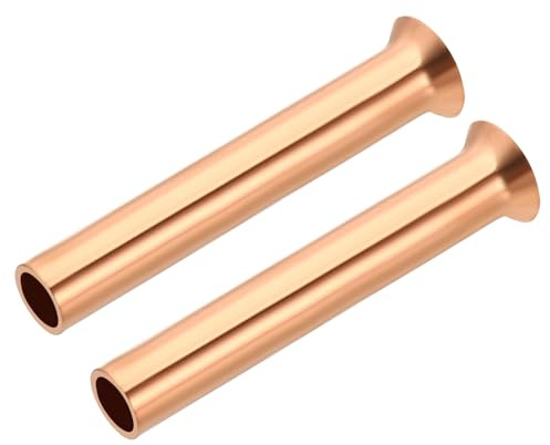 PATIKIL 3/8 Tubo OD Inserto a Compressione, 2pz Inserti in Rame Supporto Tubo Inserto Compressione Kit di Raccordi per Tubo Aria Acqua Gas