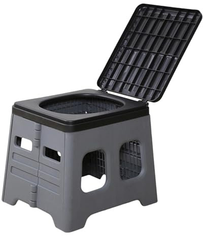 Qikam Outdoor-Toilette für Camping, Camping-Toilettensitz | Reisetoilette,Tragbare Reisetoilette, leichte, Faltbare Autotoilette für Erwachsene und Kinder in Notfällen