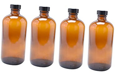 PRETYZOOM Botellas De Vidrio Marrón Selladas 500 Ml Con Tapa De Baquelita, Multifuncionales Para Almacenamiento De Miel y Mermelada, Paquete De 4 Unidades Para Cocina y Uso Doméstico