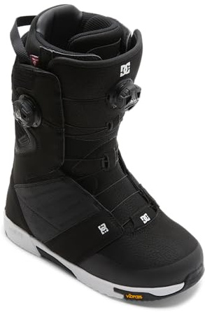 DC Shoes Men's Judge BOA Snowboard Boots - Micro-Adjustable Stable Snowboarding Boot with Insulated Liner & Molded Insole - Black/Black/White, 9