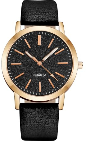OFFCUP Women's Quartz Watch, Leather Ladies Wrist Watches, Sparkling Dial