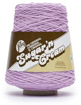 Lily Sugar N Cream Cones Orchid Yarn - 1 Pack of 400g/14oz - 100% Cotton - #4 Worsted (Medium) - 674 Yards - Knitting/Crochet | #4 Worsted Yarn, 100% Cotton Cone Yarn for Crochet, Knitting, Dishcloths and Crafts, 674 Yards, 400g/14.11oz, 1-Pack