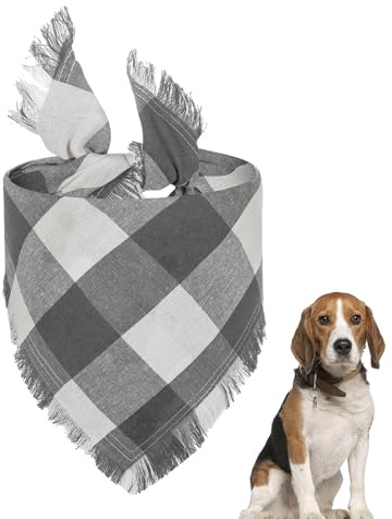Pläd hundbandana, dekorativ hundhalsduk - andningsbar rutig hundbandana | dekorativ hundhalsduk, tvättbara husdjurssjalar för, resor, liv d