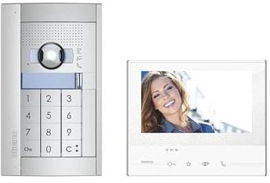 BTICINO, Flex’ONE Video-Set mit Türstation SFERA Allmetal und Hausstation CLASSE 300 X13E, Codelock-Modul, Smartphone-Anbindung, optimierte 5 Megapixel High-Quality-Farbkamera, 905217