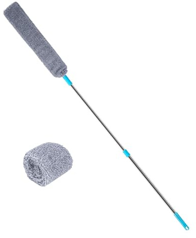 Spizummp Telescopic Dust Cleaner - Ga-p Dust Brush Under Appliances Cleaning Tool, Bendable Microfiber Dust Brush Ga-p Mop, Household Feather Duster For Home