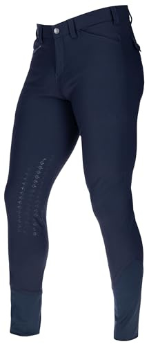 Covalliero Pantaloni da Equitazione Techno II, Abbigliamento da Equitazione, Blu Scuro, Taglia 48, Rinforzo Ginocchia, Poliammide, Uomo, Materiale Elasticizzato a 4 Vie