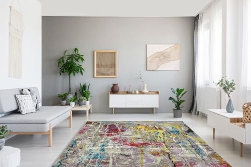 andiamo Indoor Outdoor Teppich Platana - Wetterfester Outdoorteppich für den Balkon oder Terrasse - farbenfroher Teppich für das Wohnzimmer oder die Küche - 120 cm x 180 cm Multi