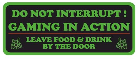 Gaming In Action Kids Bedroom Door Sign - player gaymer gamer boy gamer girl video game player computer gamer