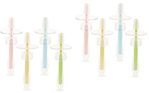 VALICLUD 2 Sätze Zahnbürste Geformt Ausbildung Kleinkind Erste Zahnbürste Sensorisch Multipack Silikon Für Babys Kieselgel 4 Stück * 2
