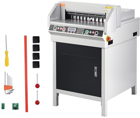 VEVOR Macchina Taglierina Elettrica per Cartone, Taglierina per Carta Commerciale Spessore di Taglio 40 mm, Macchina per Tagliare Carta da Ufficio Lama di Taglio tra 50 a 450 mm