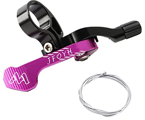 Palanca Remota para Tija Plegable MTB – Compatible con Tijas Telescópicas de Guiado Interno y Externo, Montaje 22.2 mm, Ligera y Anodizada para Bicicleta de Montaña