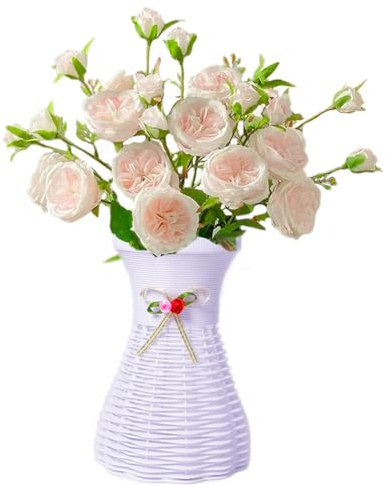 Vasen Deko Kunststoff Blumenvase Moderne Vase Boho Tulpen Rosen Vases für Zuhause Wohnzimmer Büro