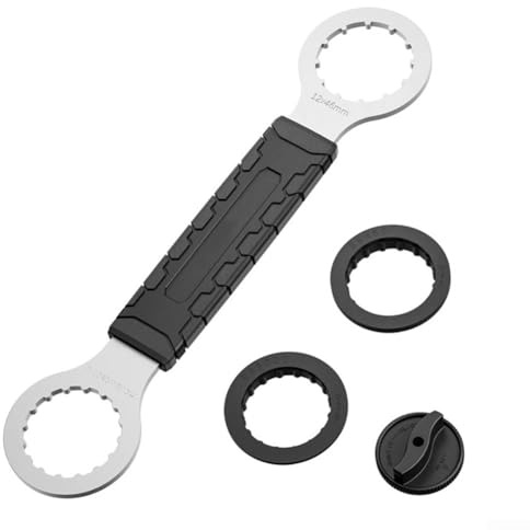 Yhenlovtt Fahrrad-Tretlager-Gadget für Hollowtech II Plus Bbr60, 30 cm, Stahlschlüssel mit rutschfestem Griff für Road Plus Mountain für Fahrradwartung (für 12 x 46 mm)