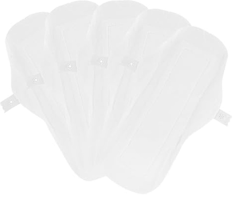 HAMPPLIES Wiederverwendbare Weiche Menstruationsbinden Baumwolle aus 5 Waschbare Stoffbinden Pflegeleicht für Frauen für Nachts und Aktive Tage