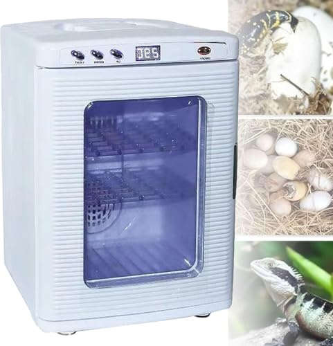 MIDUOLAI Incubatrice per Rettili, Incubatrice per Uova di Rettili con Riscaldamento da 5 A 60°C, Solo Riscaldamento, Adatta per Piccoli Rettili,Bianca