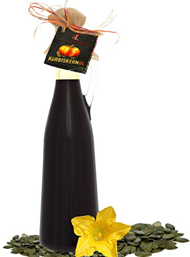 Kürbiskernöl in Premiumqualität aus Österreich, Steiermark g.g.A.. Naturrein, Kaltgepresst, Ungefiltert. AMPHORE ROMANA - Flasche: 750ml.