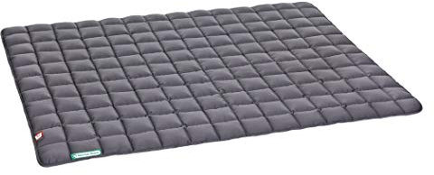Doctor Bark Hundedecke – weiche, hochwertige Hundematte für sehr große Hunde, robuste Indoor-Outdoor Liegedecke, waschbar bis 95 °C (Gr. XXL, 140x110 cm, Grau)