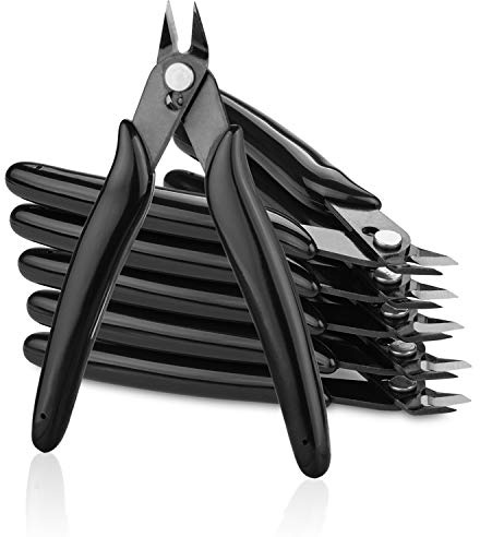 STARVAST 5In Side-Cutting Plier Wire Cutter - 6 Pack, Black
