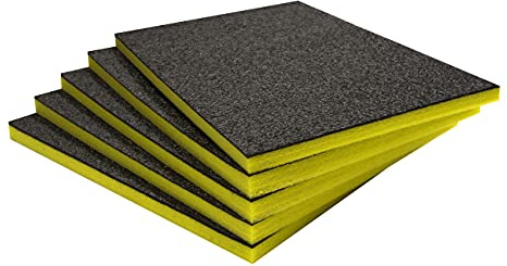 Shadow Foam Value Packs - Lot de 5 : 600mm x 420mm x 30mm | Mousse à découper et à peler pour les boîtes à outils, coffres à outils, flight cases et rangement d'outils