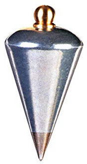 NEDO® Senklot – 300g Lot mit Schnur – Präzisions-Lot aus Metall – Maurerlot/Baulot für vertikale Ausrichtung – Pendellot für Bau & Handwerk