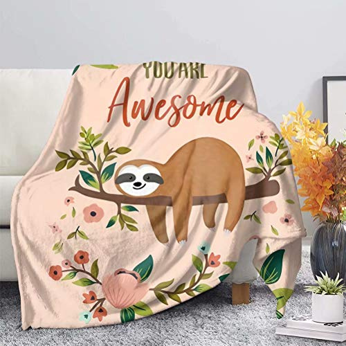Chaqlin - Coperta con motivo a grazia floreale, super calda e leggera, per bambini, adulti, dimensioni 177,8 x 137,2 cm