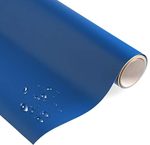 Premium Möbelfolie und Bastelfolien Enzianblau MATT - Küchenfolie - Klebefolie für Möbel, Türen selbstklebende Folie Küche Meterware (1 Meter x 63 cm)