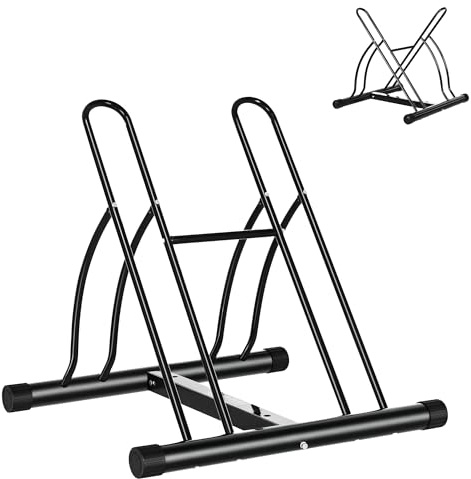 HOMCOM Râtelier 2 vélos modulable dim. 54L x 60l x 57H cm Acier époxy Noir