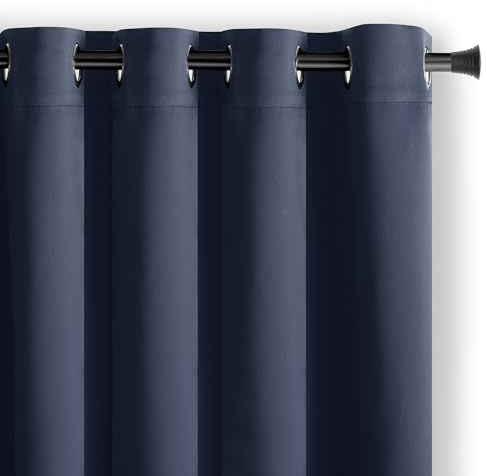 RESTILO Blackout Vorhang 140x175 cm Indigo 1 St. Ösenschal Blackout | Verdunkelungsvorhang Blickdicht Fensterdekoration Dekoschal Dekorvorhang