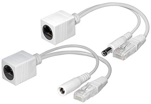PoE Adapter Set (Power Over Ethernet) Zur Stromversorgung von IP Kameras, Routern und Anderen Geräten über das Ethernetkabel.