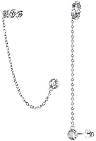 ChicSilver Minimalistische damen Ohrringe aus 925 Überzogene Threader Ohrringe Für Frauen Einstellbare Linie Ohrringe für Valentinstag/Geburtstag