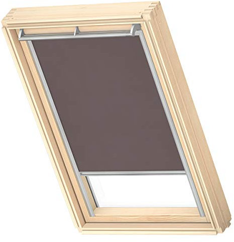 VELUX Original Dachfenster Sichtschutzrollo für M08 / 308/2, Taupe, mit Grauer Führungsschiene