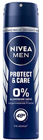 NIVEA MEN Protect & Care Deo Spray (150 ml), Deo ohne Aluminium (ACH) für ein langanhaltend frisches Hautgefühl, pflegendes Deodorant mit 48h Deo-Schutz