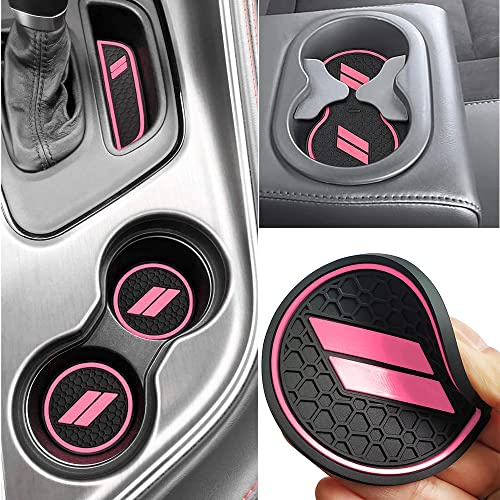Auprite Lot de 11 Tapis Anti-poussière Roses pour Challenger 2015-2023, doublures personnalisées pour Porte-gobelet, Poche de Porte, Console Centrale pour Challenger 2022 Accessoires d'intérieur