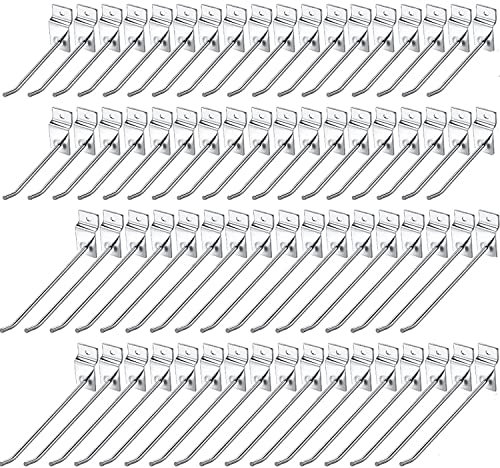 ybaymy Ganci per pannelli forati da 30 cm, 100 pezzi, ganci da parete a lamelle, mensole per negozi, ganci lunghi in metallo per appendere garage usati negozio casa negozio al dettaglio