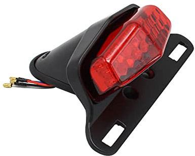 Baceyong LED Luz Trasera de Motocicleta, Luz Trasera LED Indicadores Luz de Placa Trasera Apto para Motocicleta Off-road Vehículos Cruisers