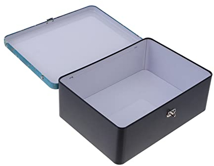 VILLCASE Abschließbare Retro Aufbewahrungsbox Aus Groß Mit Vintage Muster Rostfrei Vielseitiger Organizer Für Schmuck Süßigkeiten Tee Inklusive Schloss Und Schlüssel Luftdicht Und Robust