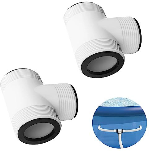 Skeadex T Stück Schlauchverbinder Poolschlauch Adapter 3 Wege Schlauchverbinder Poolschlauch Verbinder 1.5 inch Schlauch Adapter für Intex Coleman, Pool Schlauchverbinder Verlängerung (2 Stück)