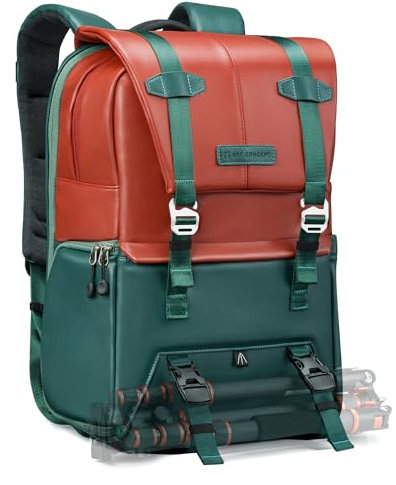 K&F CONCEPT Kamerarucksack 20L, Große Camera Backpack 15,6 Zoll Laptopfach, Spritzwassergeschutzt Fotorucksack mit Regenschutz, Kameratasche Groß für DSLR SLR