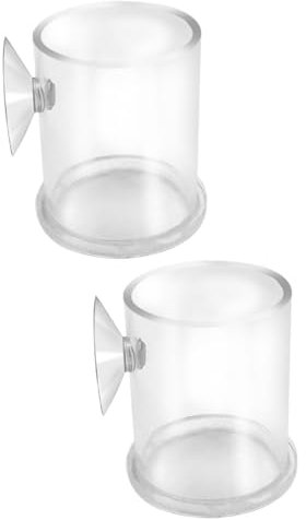 minkissy 2pcs fish tank feeder fish feeding circle mini containers aquarium feeder dish fish tank shrimp feeder reptiles feeder bowl Fish Feeder guppy feeding ring Ornamental fish tray