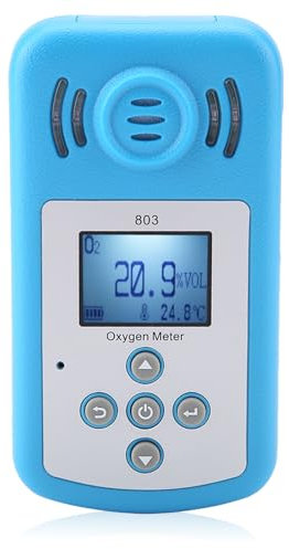 Détecteur De Gaz D'oxygène, Capteur Intelligent Portable Testeur De Gaz O2 Détecteur De Fuite De Gaz Affichage LCD Numérique Alarme Dispositif De Test De Mesure De Concentration D'o2 Pour Voiture, Esc