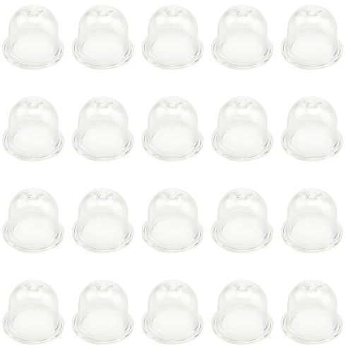 VooGenzek 20 Stücke Vergaser Pumpe Primer Birne, Zündkapsel Primer Pumpe Birne, Kraftstoffpumpe Vergaser Primer Kolben, Primerbirne Vergaser, Benzin Primerpumpe, für Rasenmäher, Gebläse (22mm)
