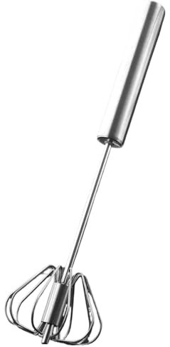 Mélangeur à Batteur réutilisable, Rotation à 360°, Fouet Rotatif à poussée Manuelle en Acier Inoxydable, for Cuisiner, mélanger, fouetter, Battre et remuer, Passe au Lave-Vaisselle (Size : 30 * 7cm)
