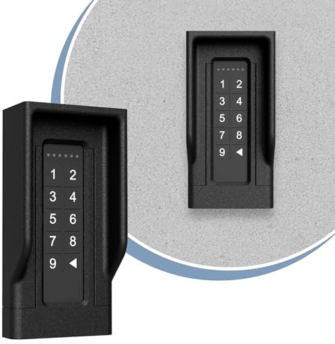 Cleverstation Wandhalterung - passend für Nuki Keypad 1 Türschloss ohne Fingerabdruck, Türöffner Halter, Türschloss Smart Halterung, Keypad Halter, Wandhaltung für Nuki Keypad 1 mit Dach (Schwarz)