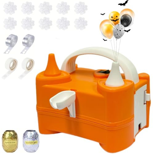 Balloon Pump Electric Kit, Portable Dual Nozzle Balloon Inflating Machine, AC220-240V 400W, Electric Air Pump for Birthday, Party Decoration, Wedding, Graduation