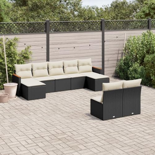 Festnight Loungemöbel Set mit Stauraum Gartenlounge XXL Groß Garten Lounge Rattan Sofa Outdoor Polyrattan Gartensofa Terrasse Terrassenmöbel Gartenmöbel Ecklounge Couch Sitzgarnitur