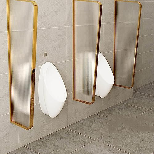 CHBGLNTY Urinal-Trennwand-Schutzwand, an der Wand montierter Sichtschutz für Herren-Urinal, Urinal-Trennwand, Toiletten-Trennwand, Schutzteiler, Raumteiler (Roségold, 1-teiliges Set) (Roségold, 3-tei