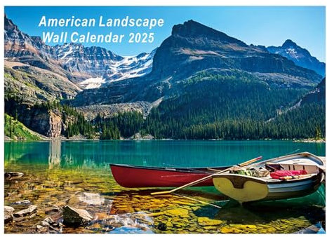 Landschaftskalender 2025, Natur Wandkalender 2025, Querformat Fotokalender 2025, Landschaftskalender Planer, schöne Landschaftskalender, Monatsplaner 2025 für Wanddekoration