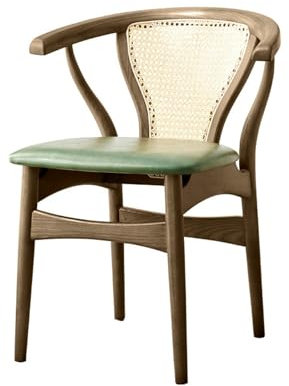 Wfxjyg2223 Rattan-Akzentstuhl, Rattan-Sessel mit tropischem Geflecht, Moderne Rattan-Esszimmerstühle, gepolsterte Rattan-Akzentstühle, Rattanstuhl für drinnen und draußen(Walnut)