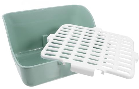 EXHUMKY Kaninchentoilette Aus Eckeinstreubox Für Haustiere Geräumig Und Stabil Für Kaninchen Meerschweinchen Und Frettchen