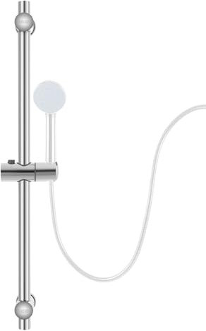 OUBUBY Edelstahl Duschstange 66cm Rostfrei Brausestange Variable Bohrlöcher Dank Flexibler Wandhalterungen Dusch Wandstange mit Variable Wandbefestigungen